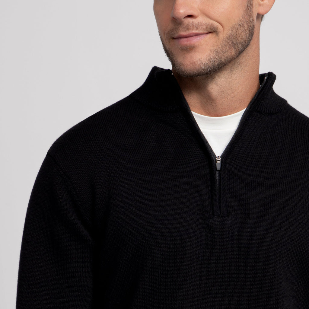 Jetsetter Quarter-Zip Sweater -- True Black