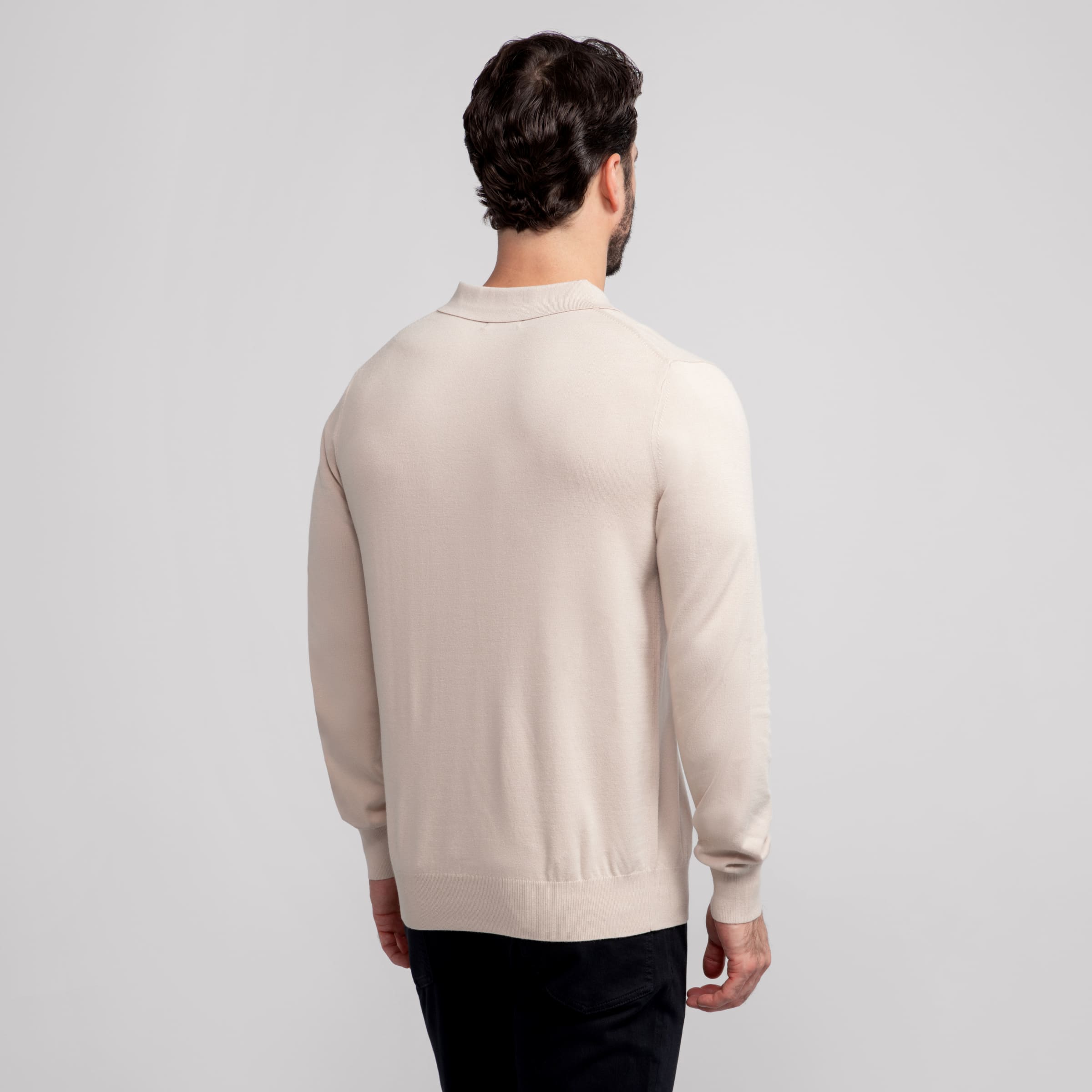 Legacy Polo Sweater -- Beige