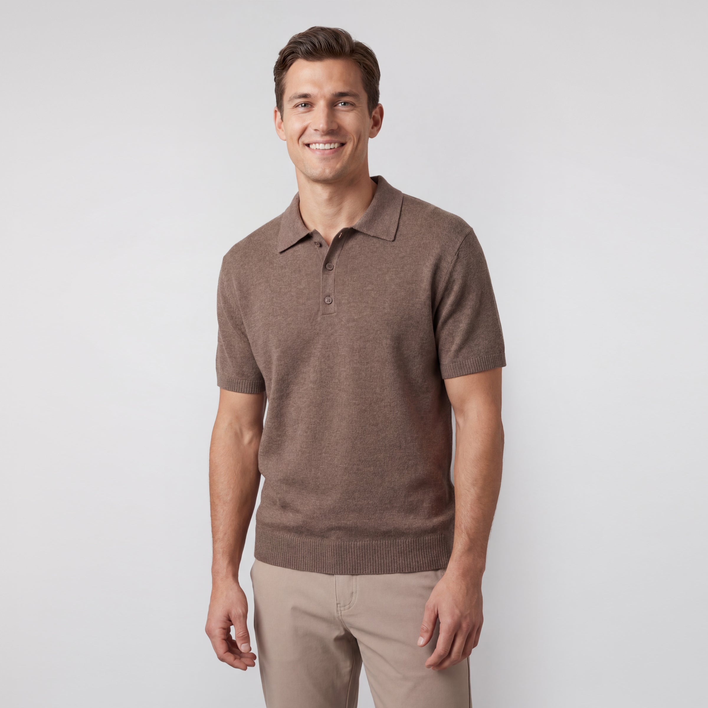 Legacy Resort Polo -- Mocha Heather