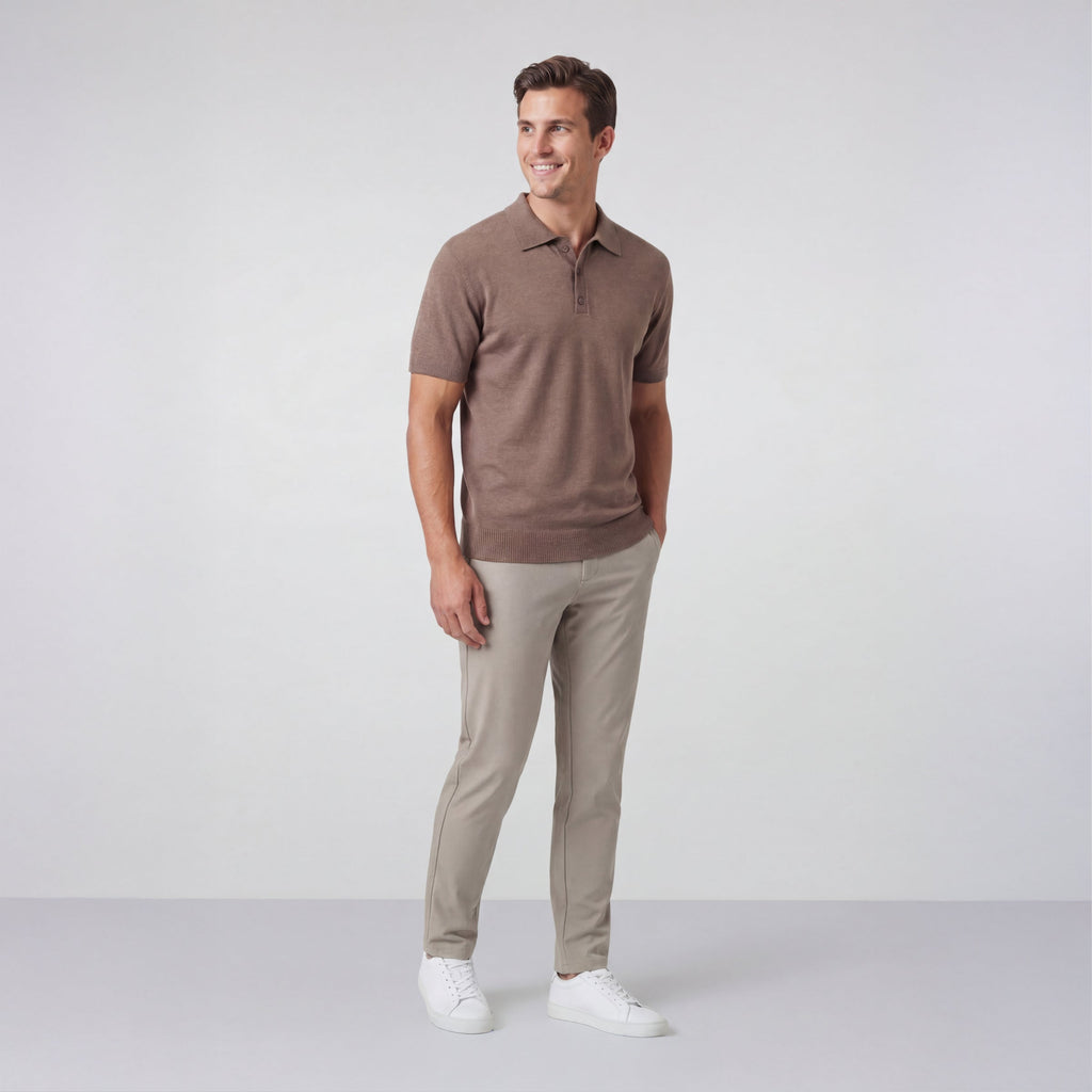 Legacy Resort Polo -- Mocha Heather