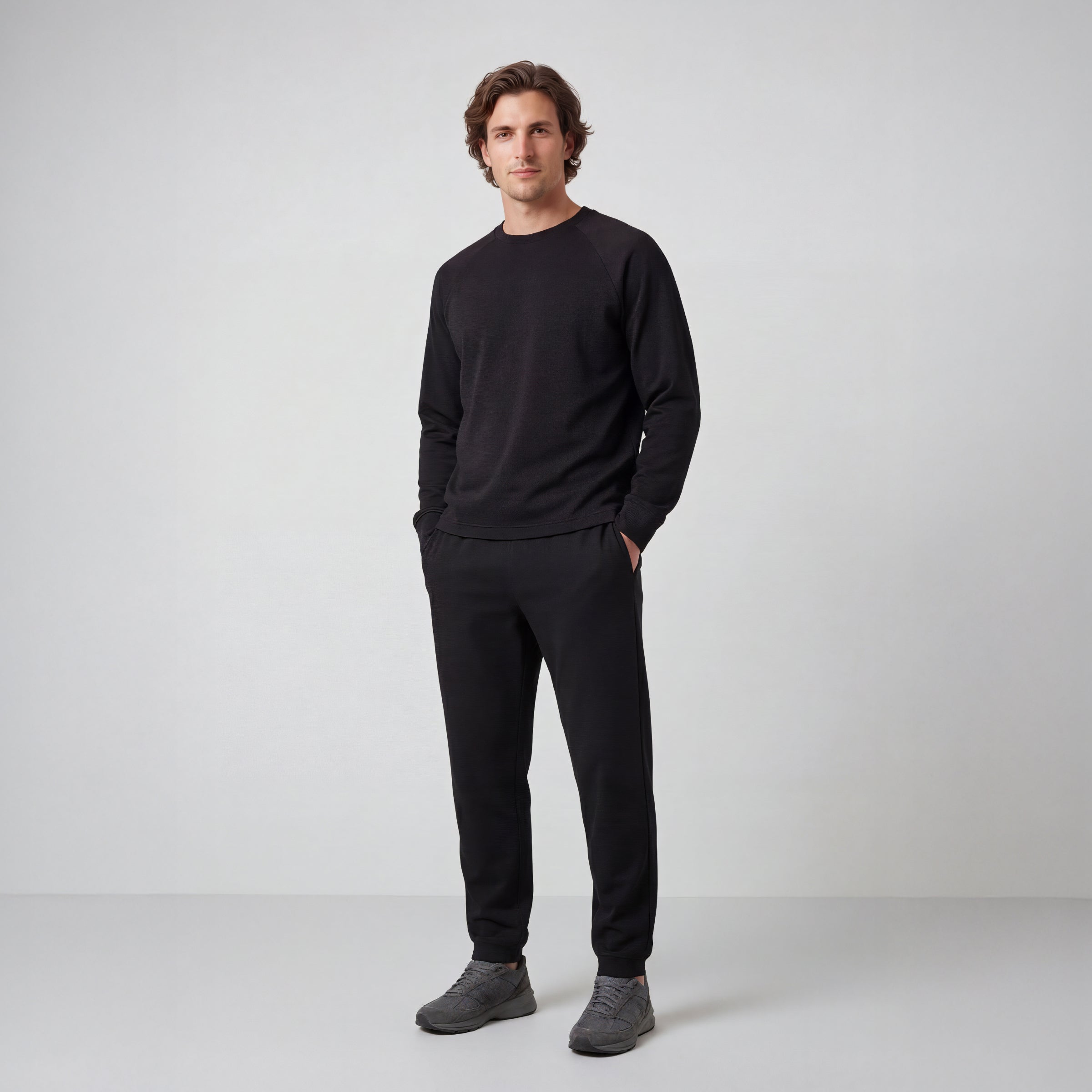 Sandwash Crewneck -- True Black