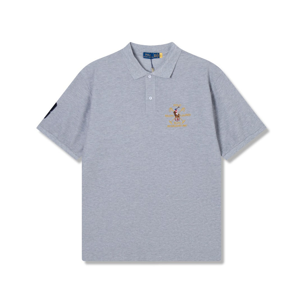 RL Golf Racing Horse Short-Sleeved Embroidered Polo Shirt