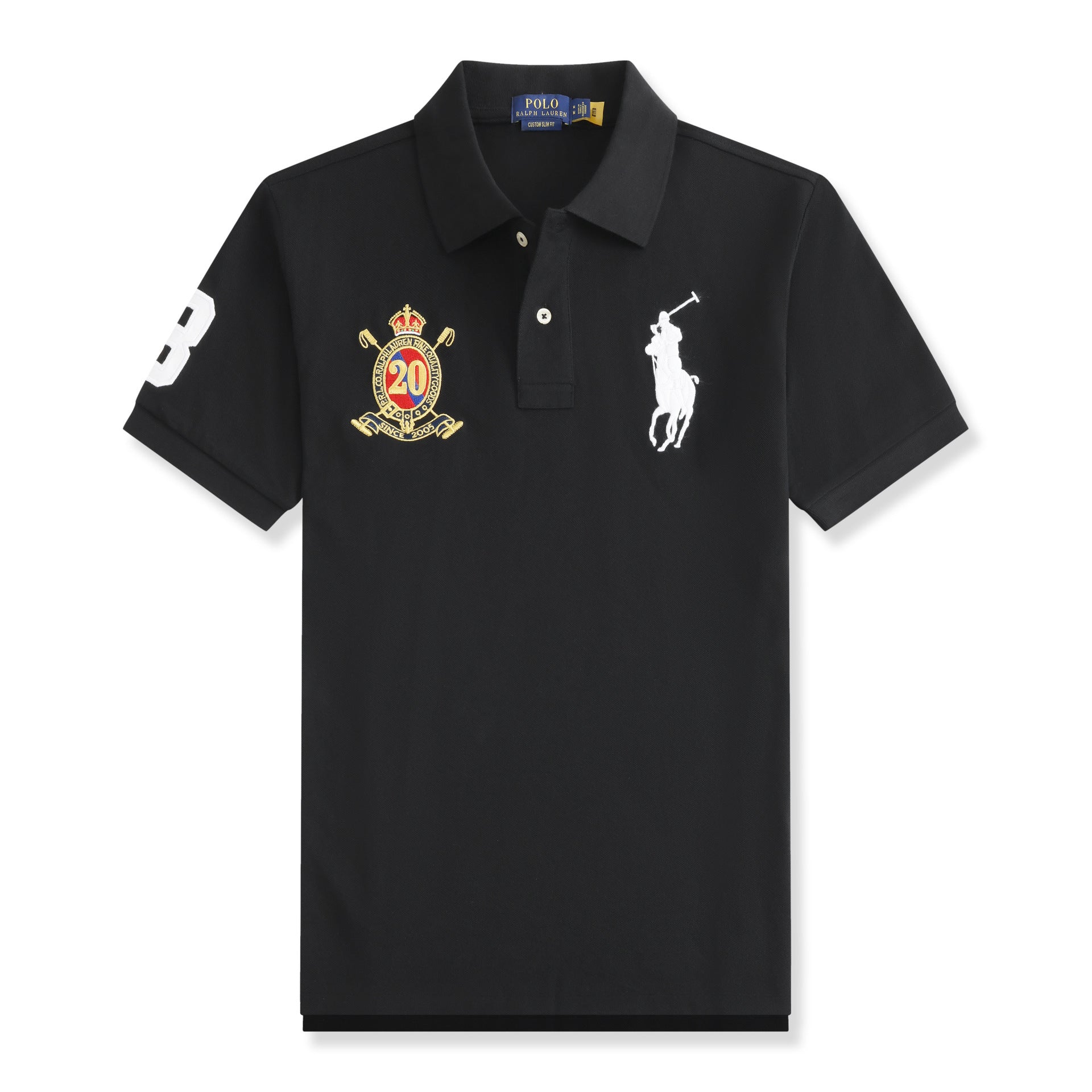 RL Large size short-sleeved polo shirt with embroidery