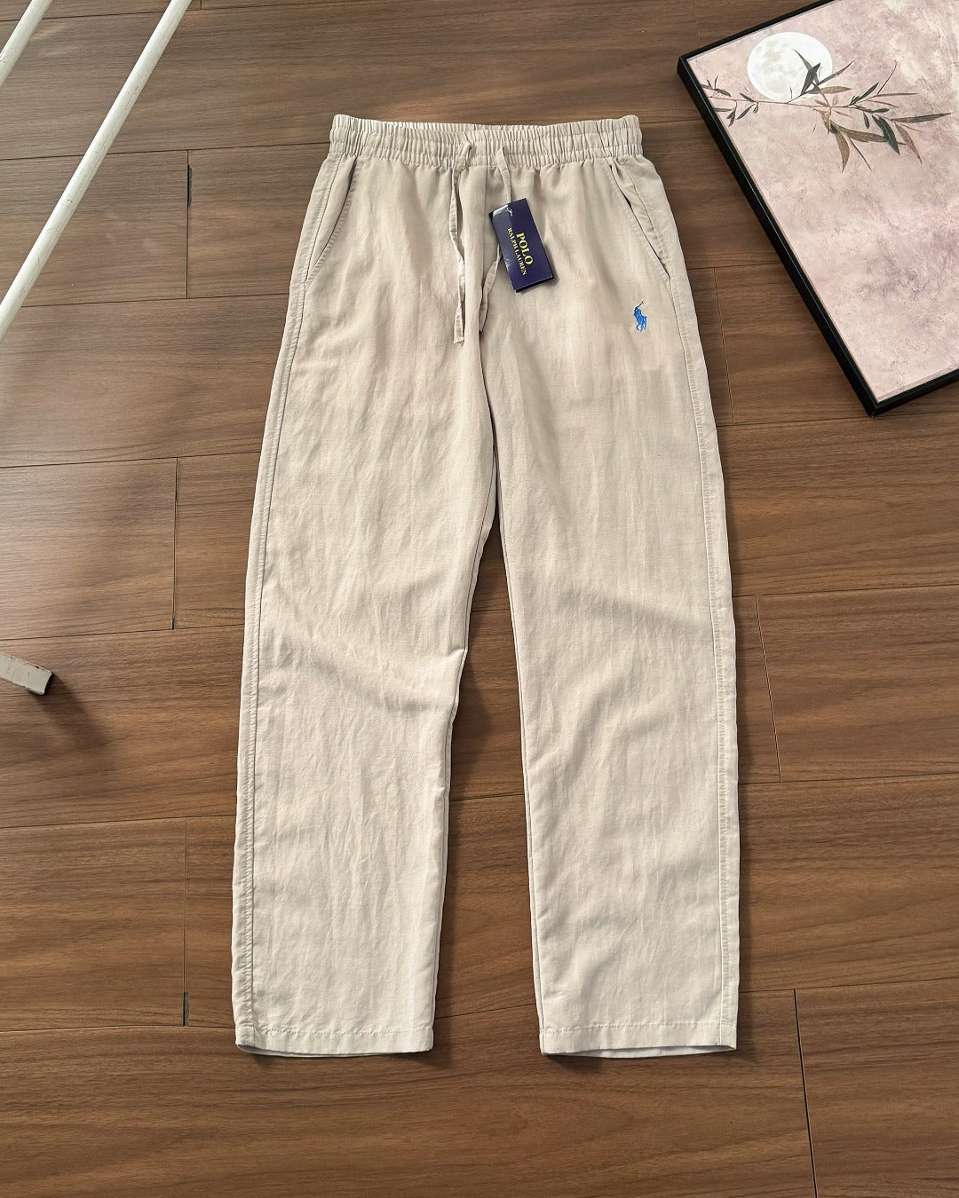 RL Coolie Loose-Sleeved Cotton-Linen Pants