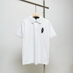 RL polo shirt with small bear pattern embroidered collar