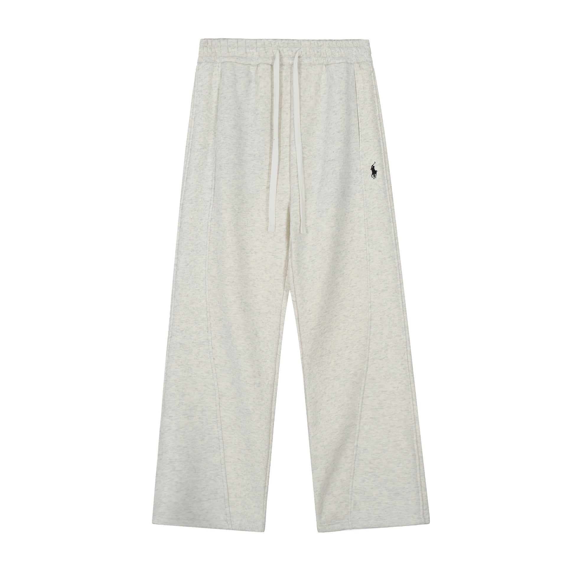 RL solid-color small horse logo loose and thick padded wide-leg sweatpants