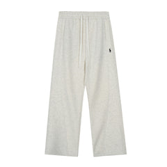 RL solid-color small horse logo loose and thick padded wide-leg sweatpants