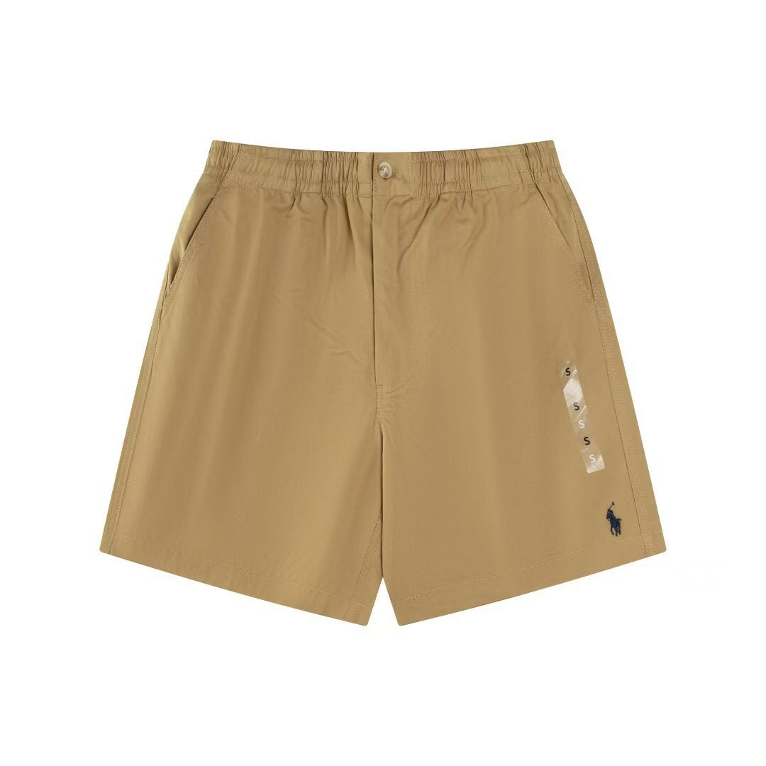 Ralph Laure six-color embroidered small logo classic casual shorts.