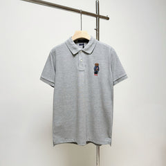 RL polo shirt with small bear pattern embroidered collar