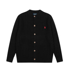 Classic RL Basic Multi-Purpose Round-neck Cable Knit Cardigan for Men