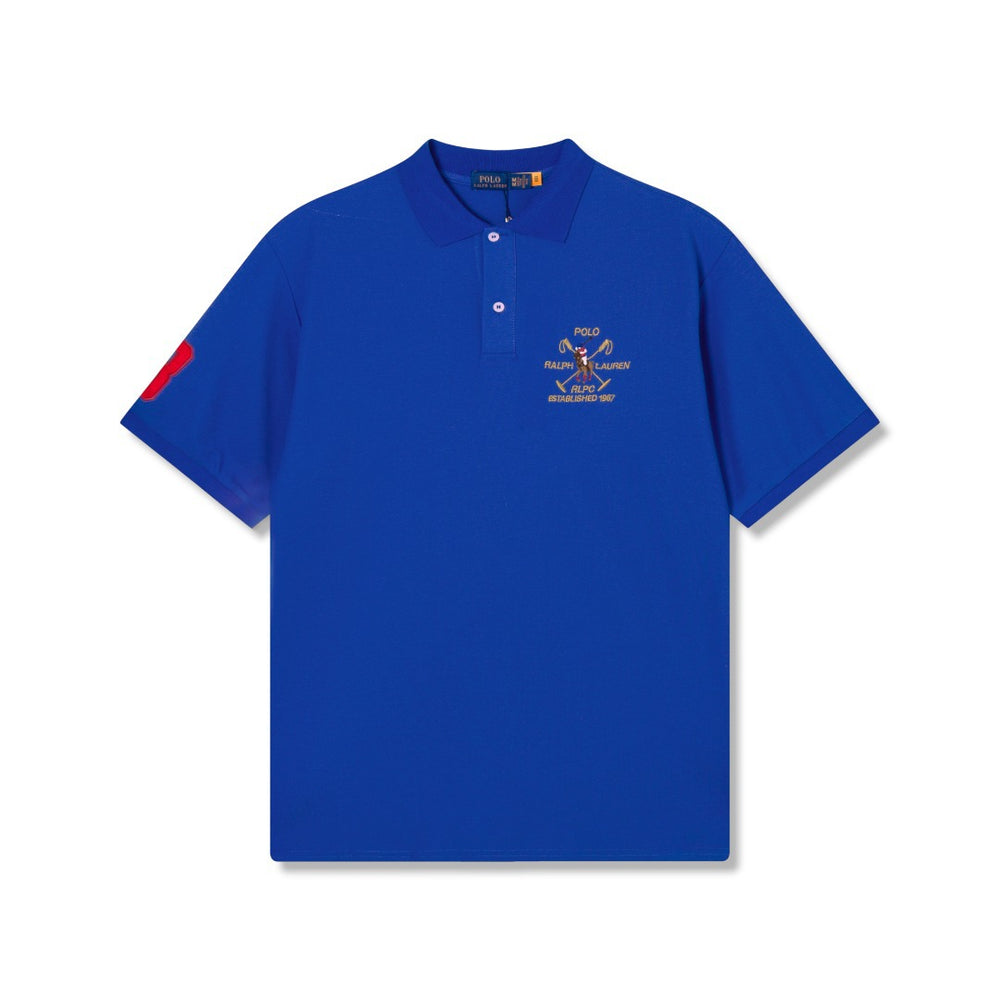 RL Golf Racing Horse Short-Sleeved Embroidered Polo Shirt