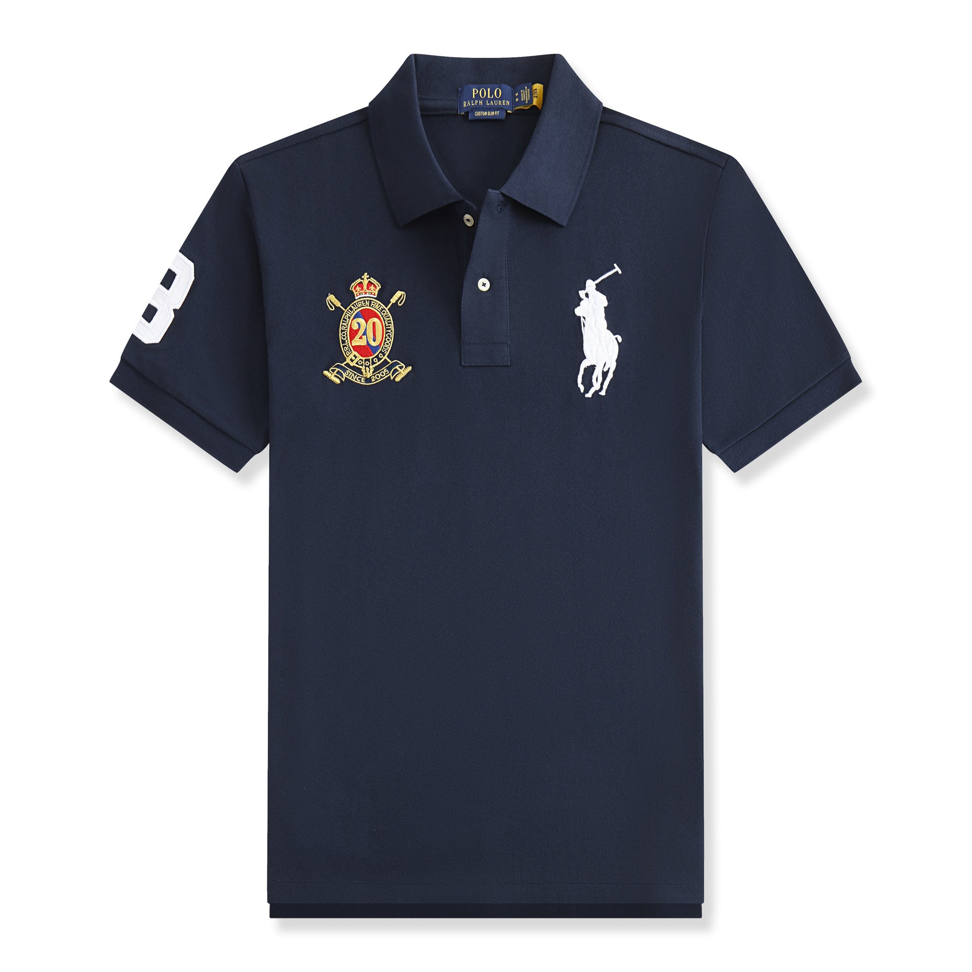RL Large size short-sleeved polo shirt with embroidery