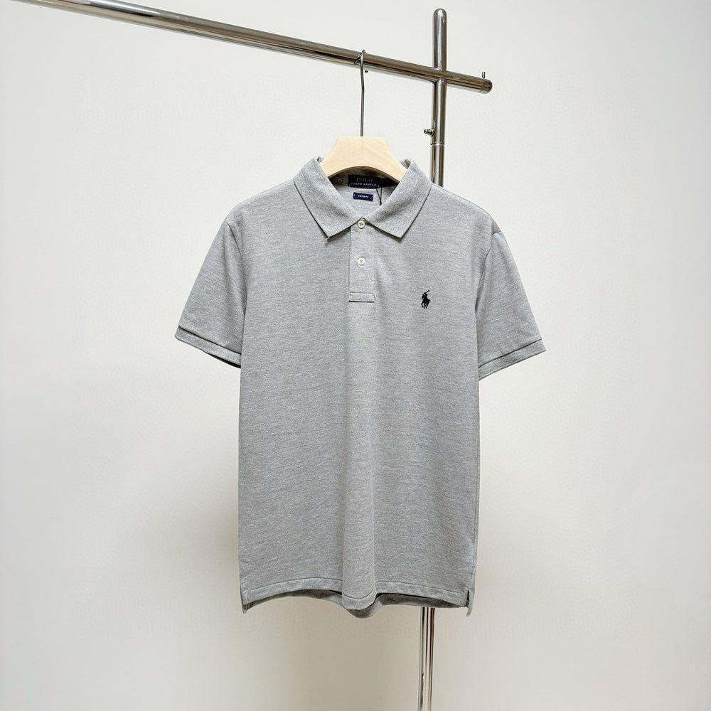 RL polo shirt with small horse embroidery on the collar
