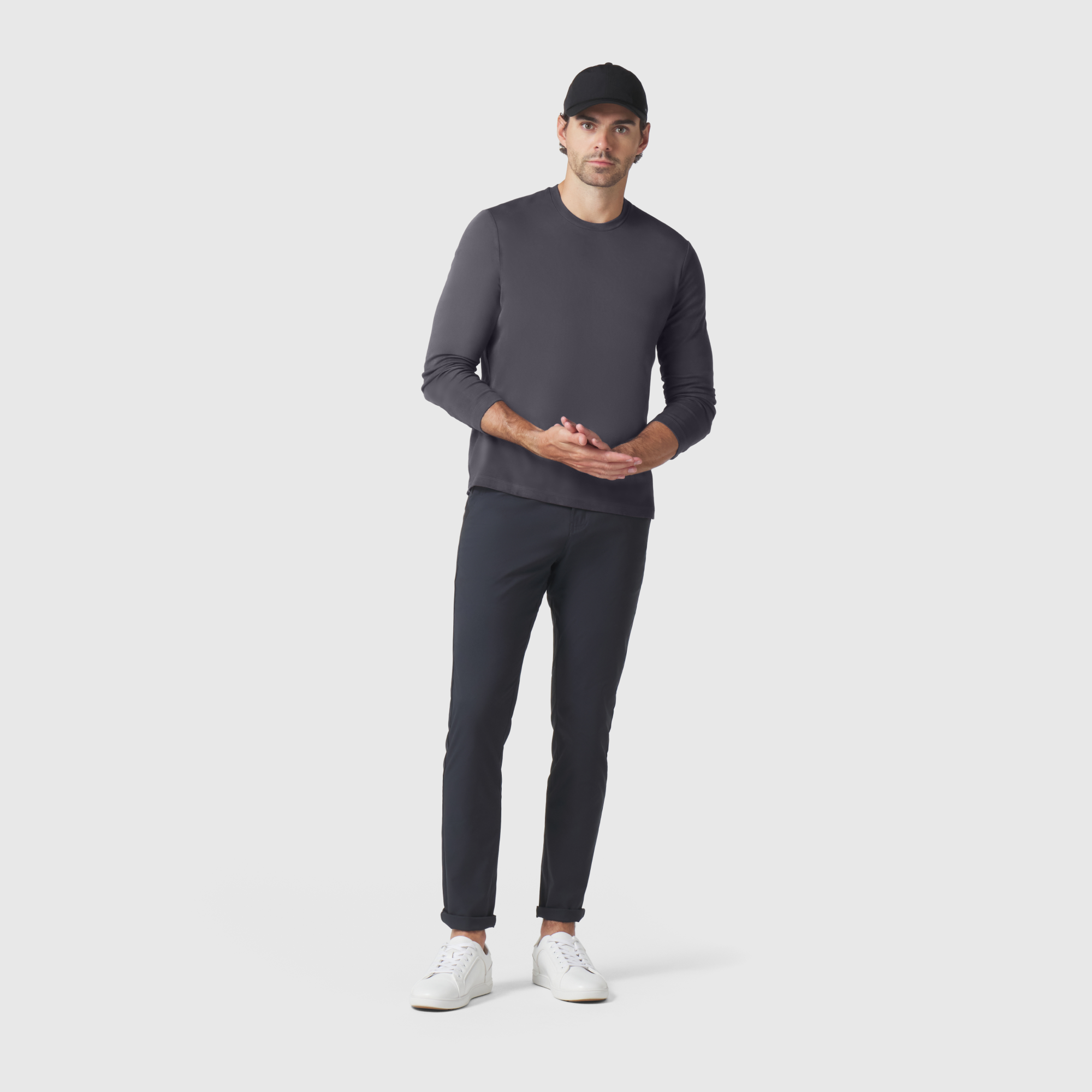 Precision Long Sleeve Tee -- Charcoal Gray