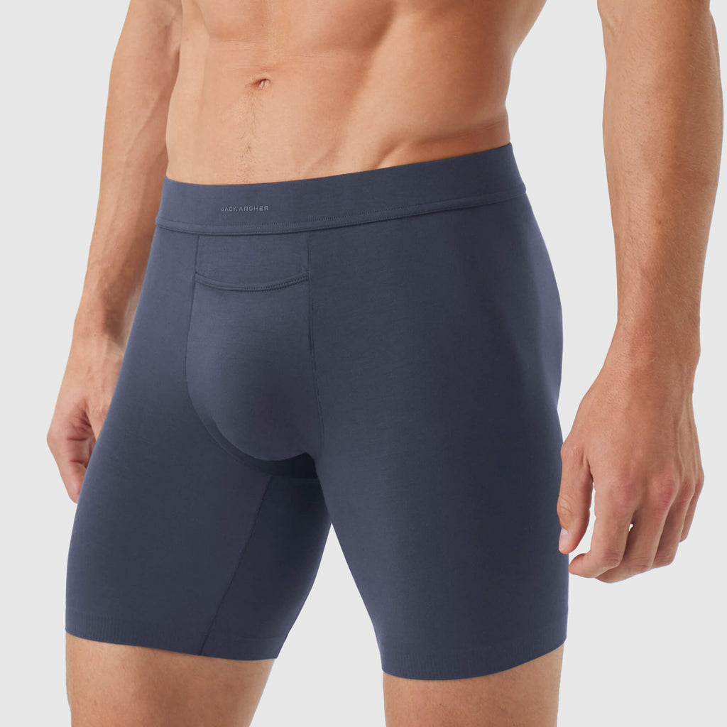 Jetsetter Boxer Brief 8" -- Charcoal Gray