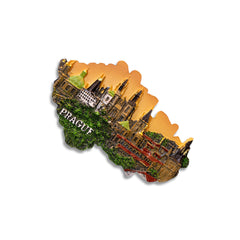🇨🇿 Czech Prague Castle Skyline 3D Magnet