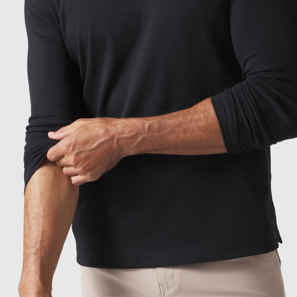 Precision Long Sleeve Tee -- True Black