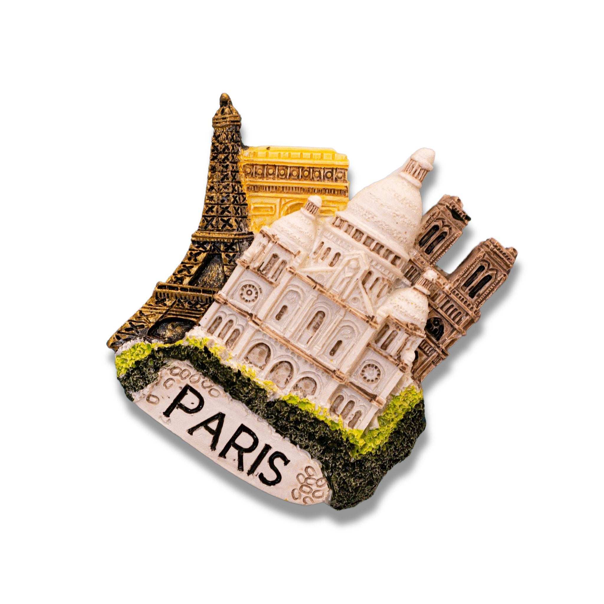 🇫🇷 France Paris Eiffel Tower Notre-Dame Arc de Triomphe 3D Magnet