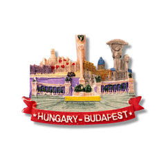 🇭🇺 Hungary Budapest Cityscape 3D Magnet