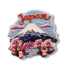 🇯🇵 Japan Mount Fuji Cherry Blossom 3D Magnet