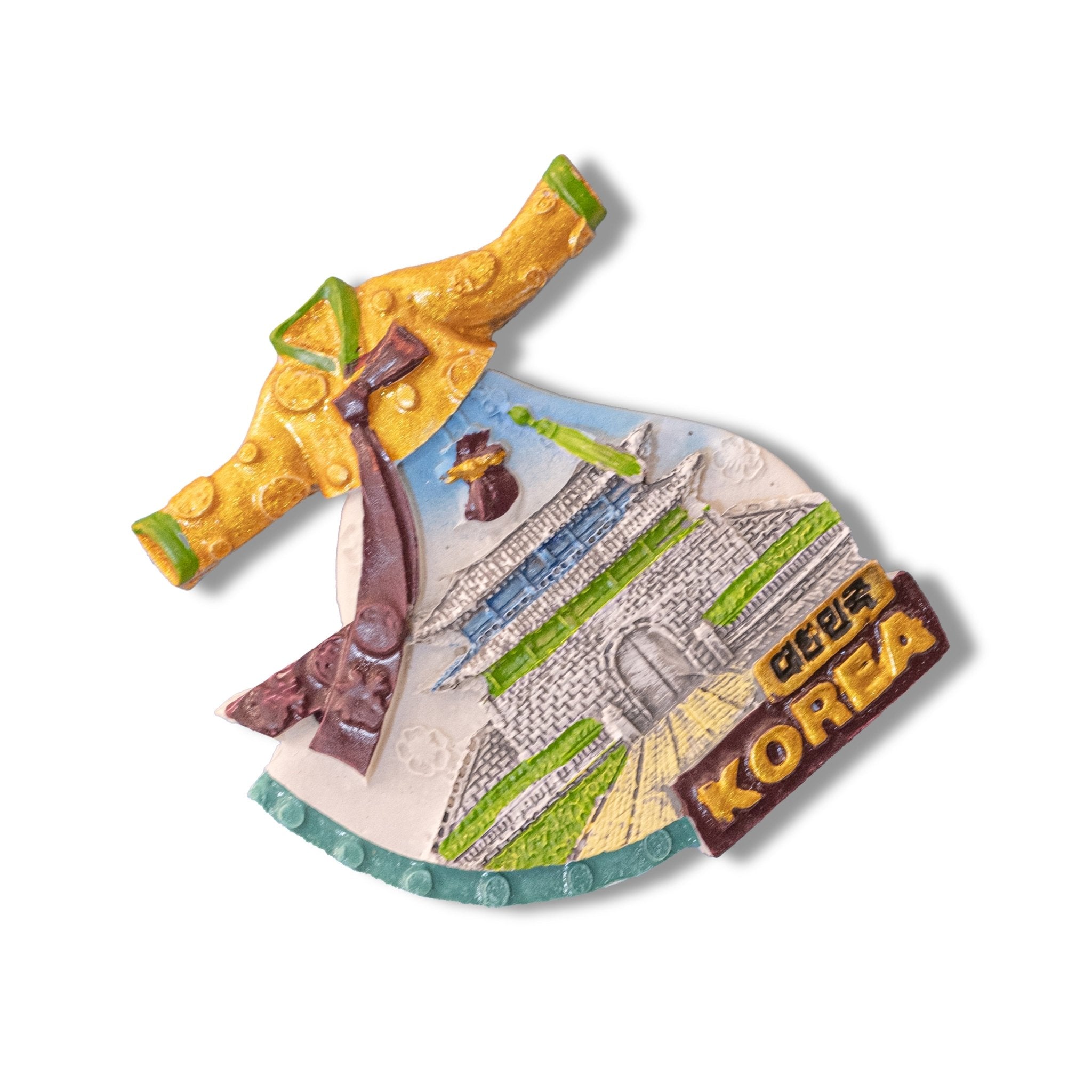 🇰🇷 Korea Hanbok Dress & Sungnyemun Gate Magnet