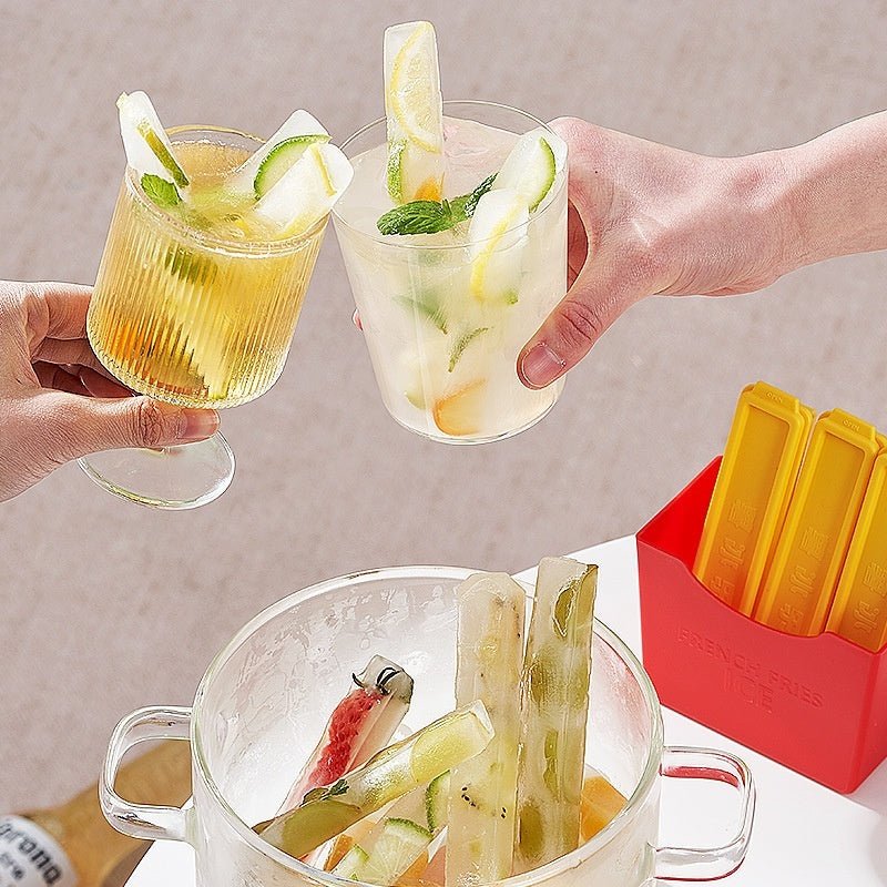 Long Ice Cube Mold French Fries Press Ice Tray Magnetic Suction Refridgerator Magnets
