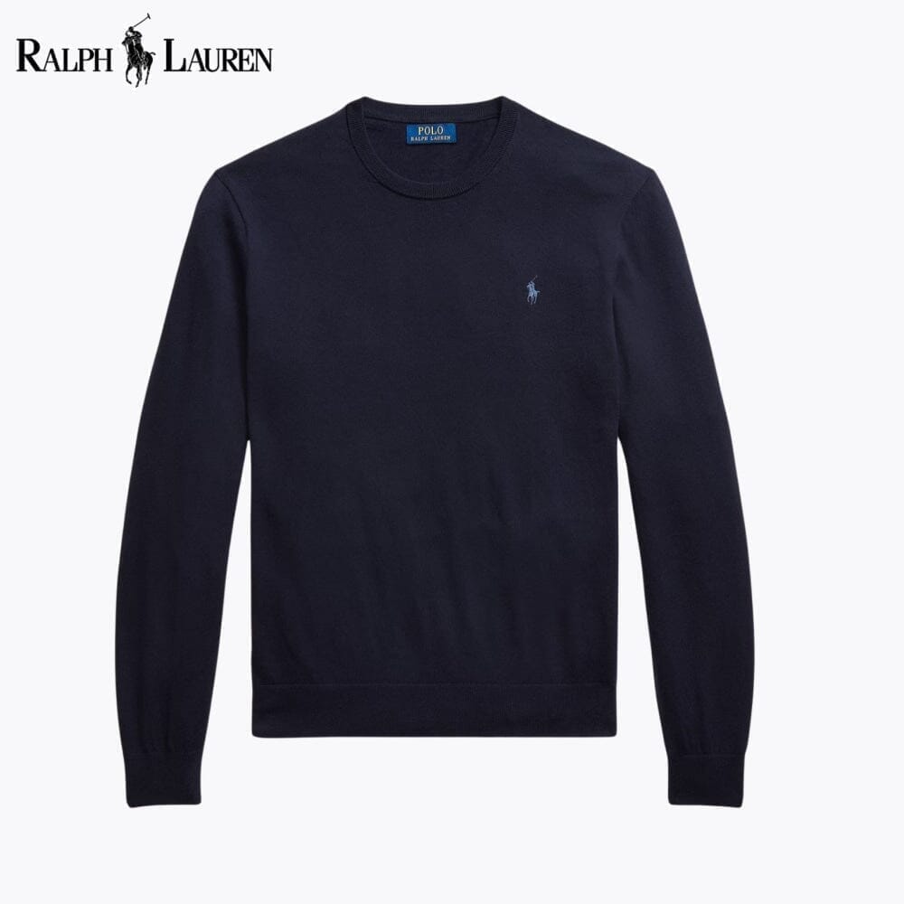 Ralph Lauren Baumwoll-kaschmir-sweater With Randhalsfromschnitt