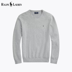 Ralph Lauren Mesh-Strick-Cotton sweater with rAndhalsfromschnitt