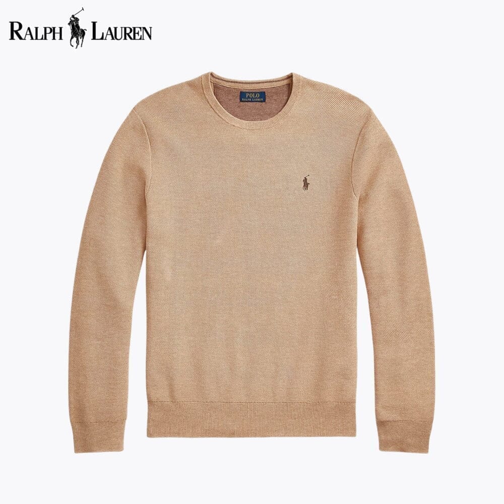 Ralph Lauren Mesh-Strick-Cotton sweater with rAndhalsfromschnitt
