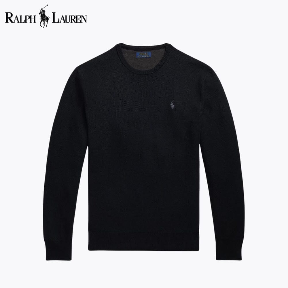 Ralph Lauren Mesh-Strick-Cotton sweater with rAndhalsfromschnitt