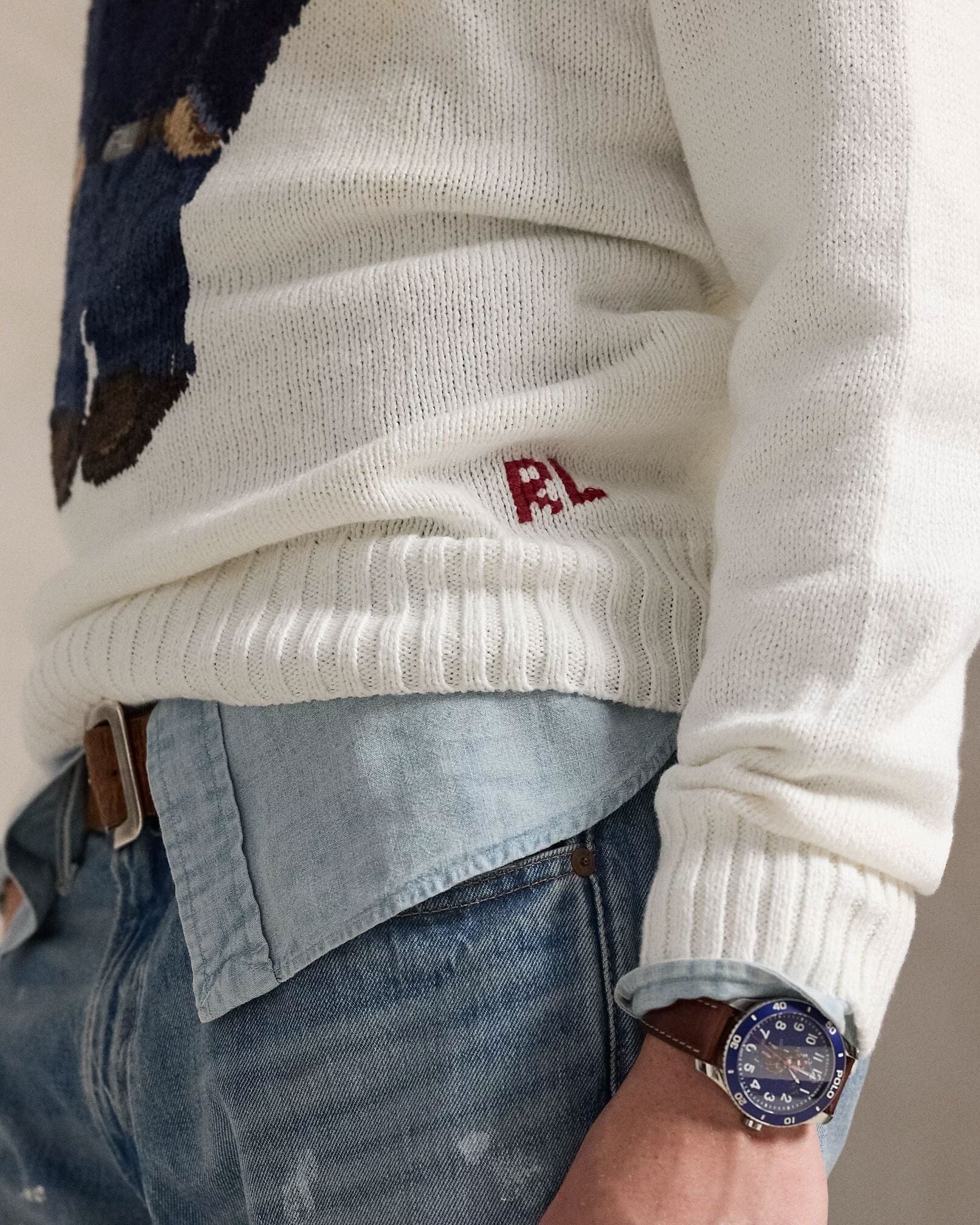 Ralph Lauren Polo Bear Baumwoll-leinen-sweater