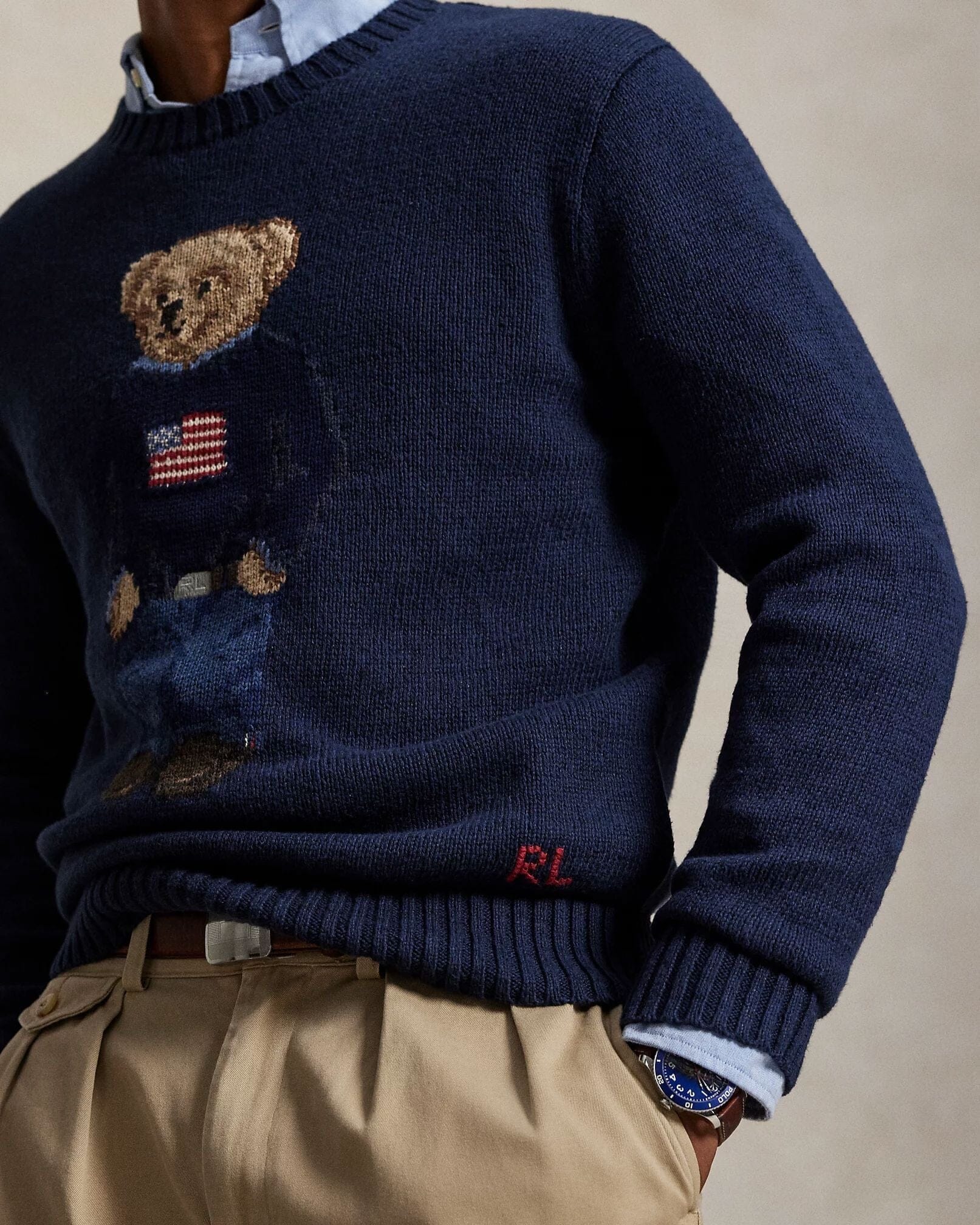 Ralph Lauren Polo Bear Baumwoll-leinen-sweater