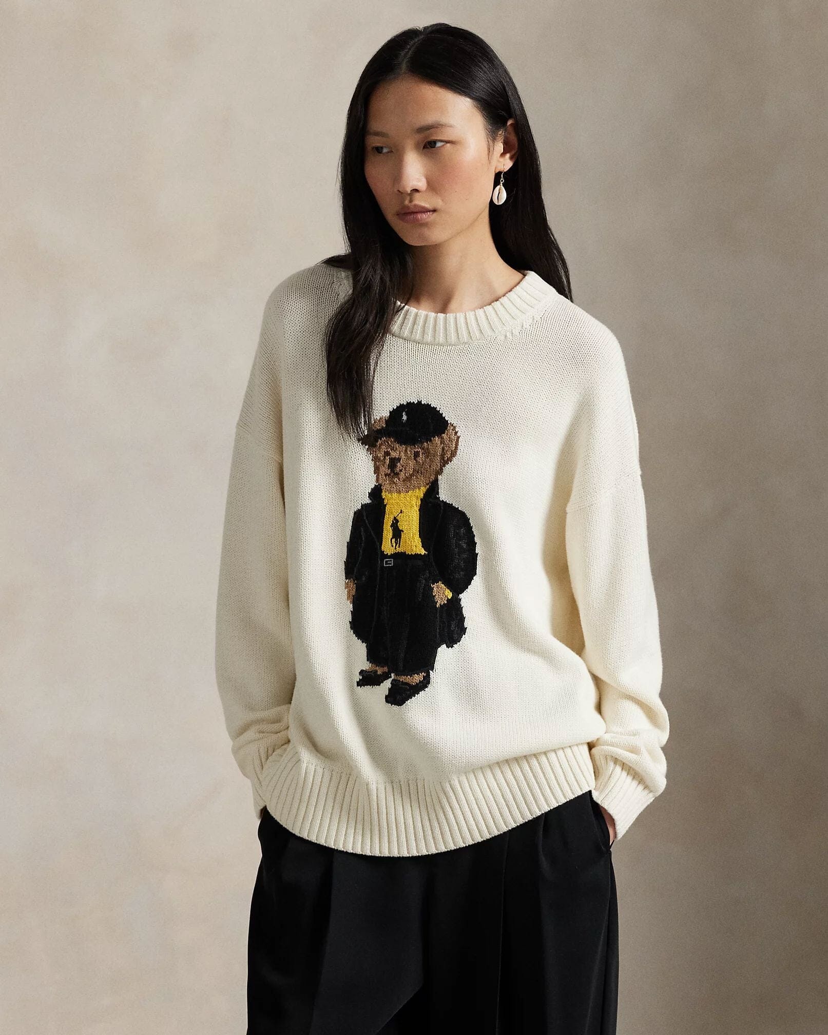 Ralph Lauren Polo Bear Cotton sweater with rAndhalsfromschnitt
