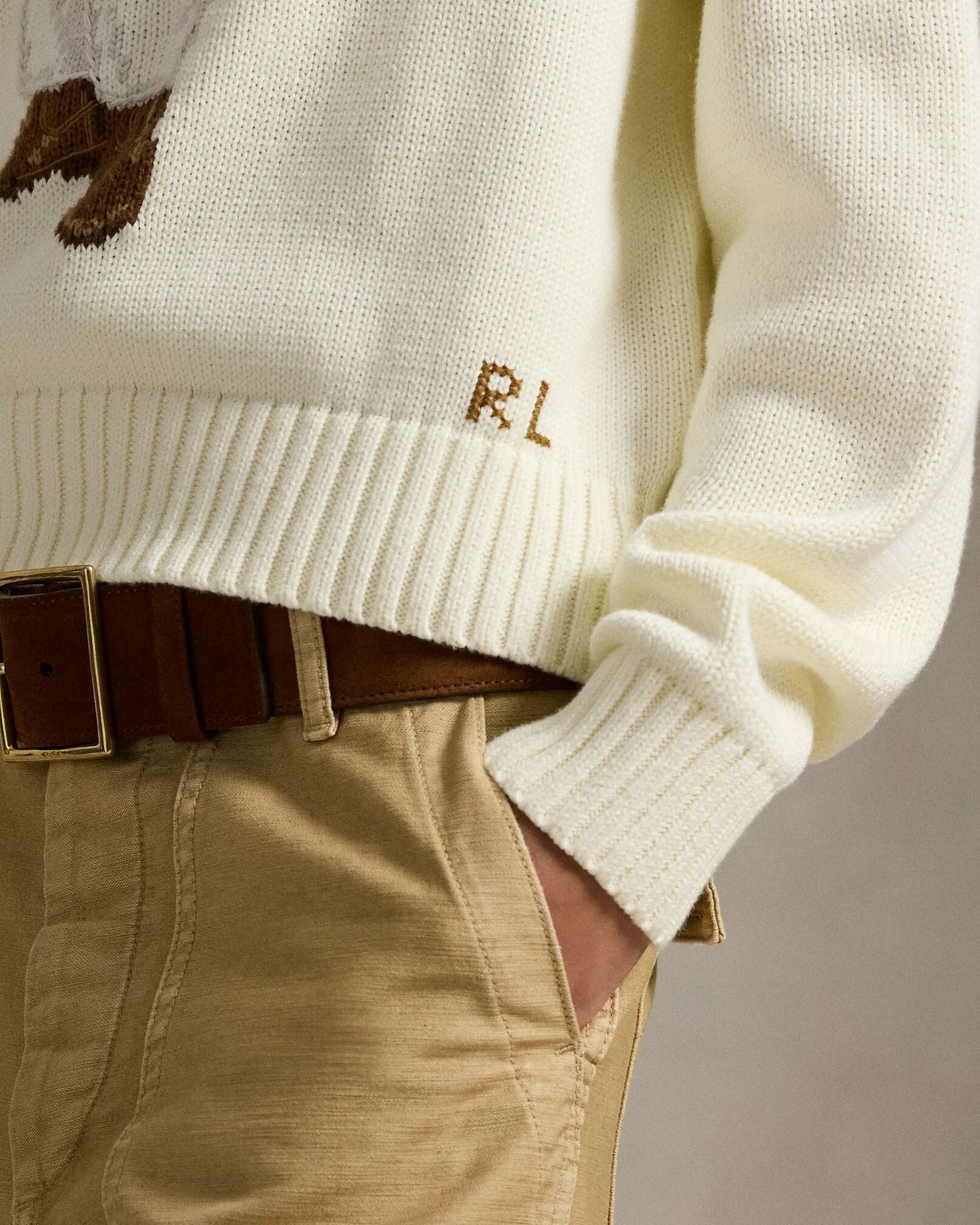Ralph Lauren Polo Bear Cotton sweater with rAndhalsfromschnitt
