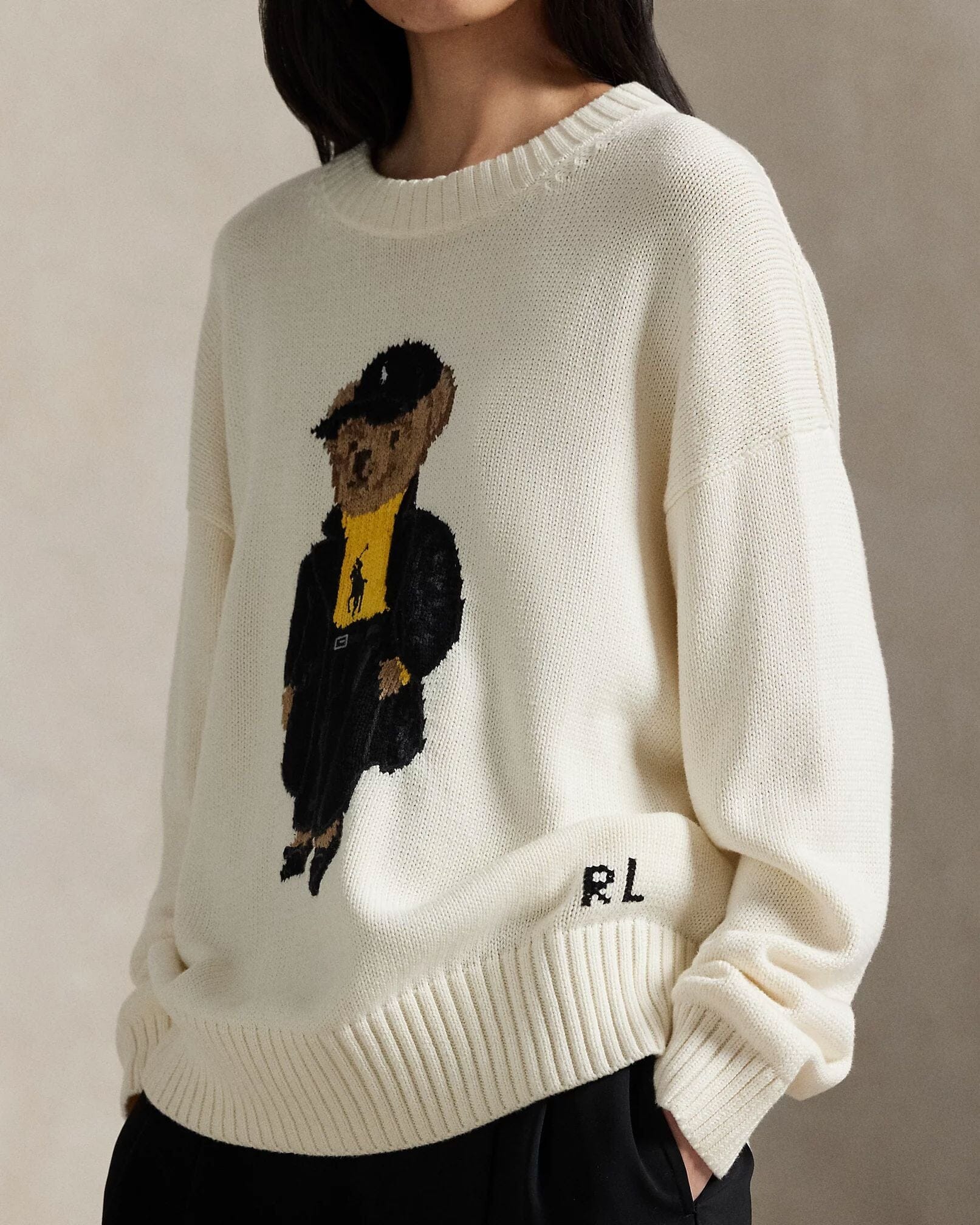 Ralph Lauren Polo Bear Cotton sweater with rAndhalsfromschnitt
