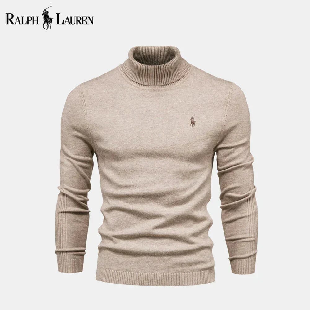 Ralph Lauren Turtleneck Sweater From Cable Patternwolle
