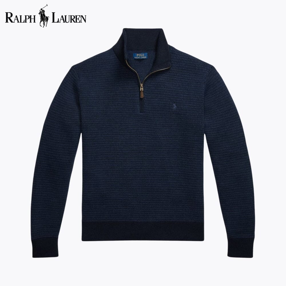 Ralph Lauren Waschbarer Wollsweater With Quarter Zip