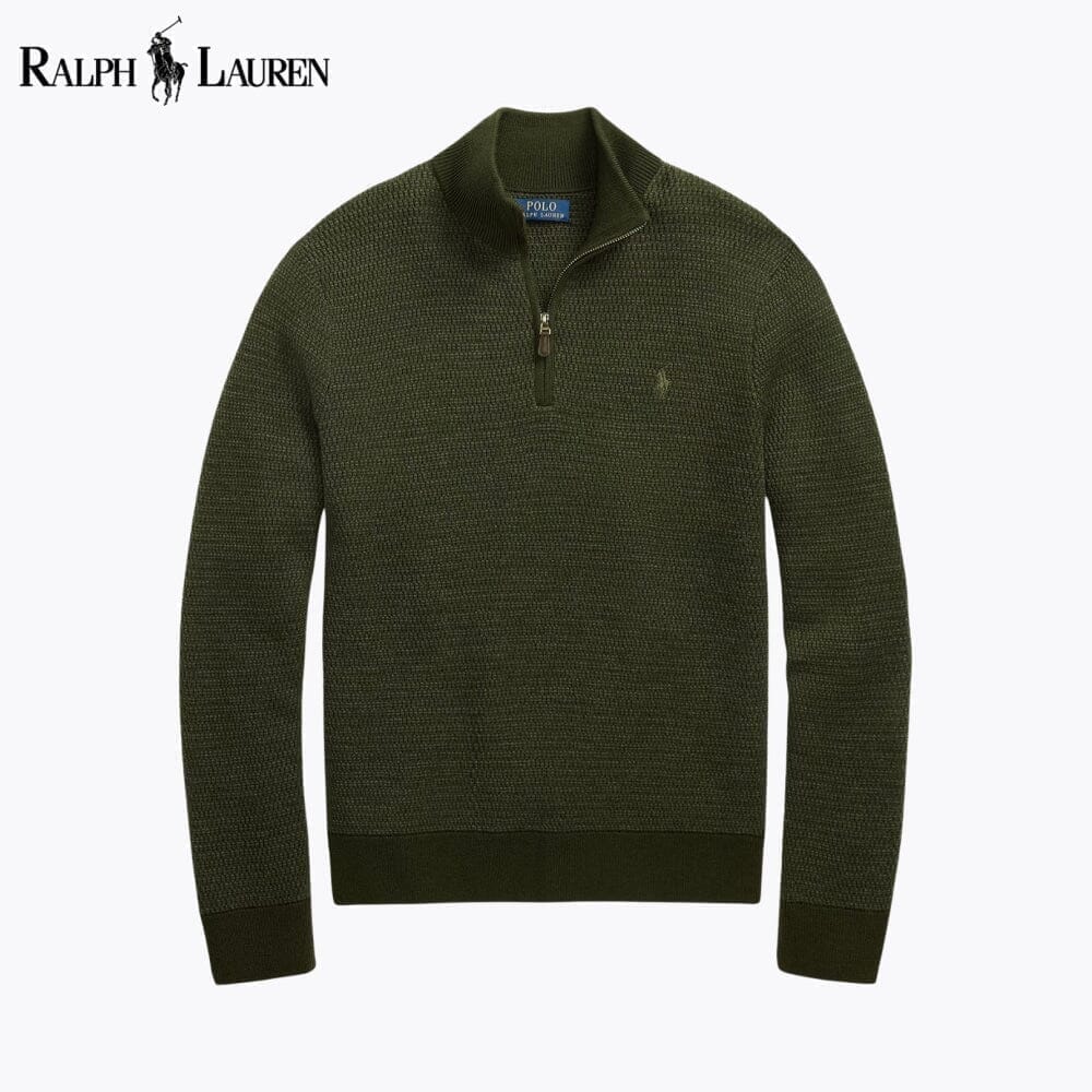 Ralph Lauren Waschbarer Wollsweater With Quarter Zip