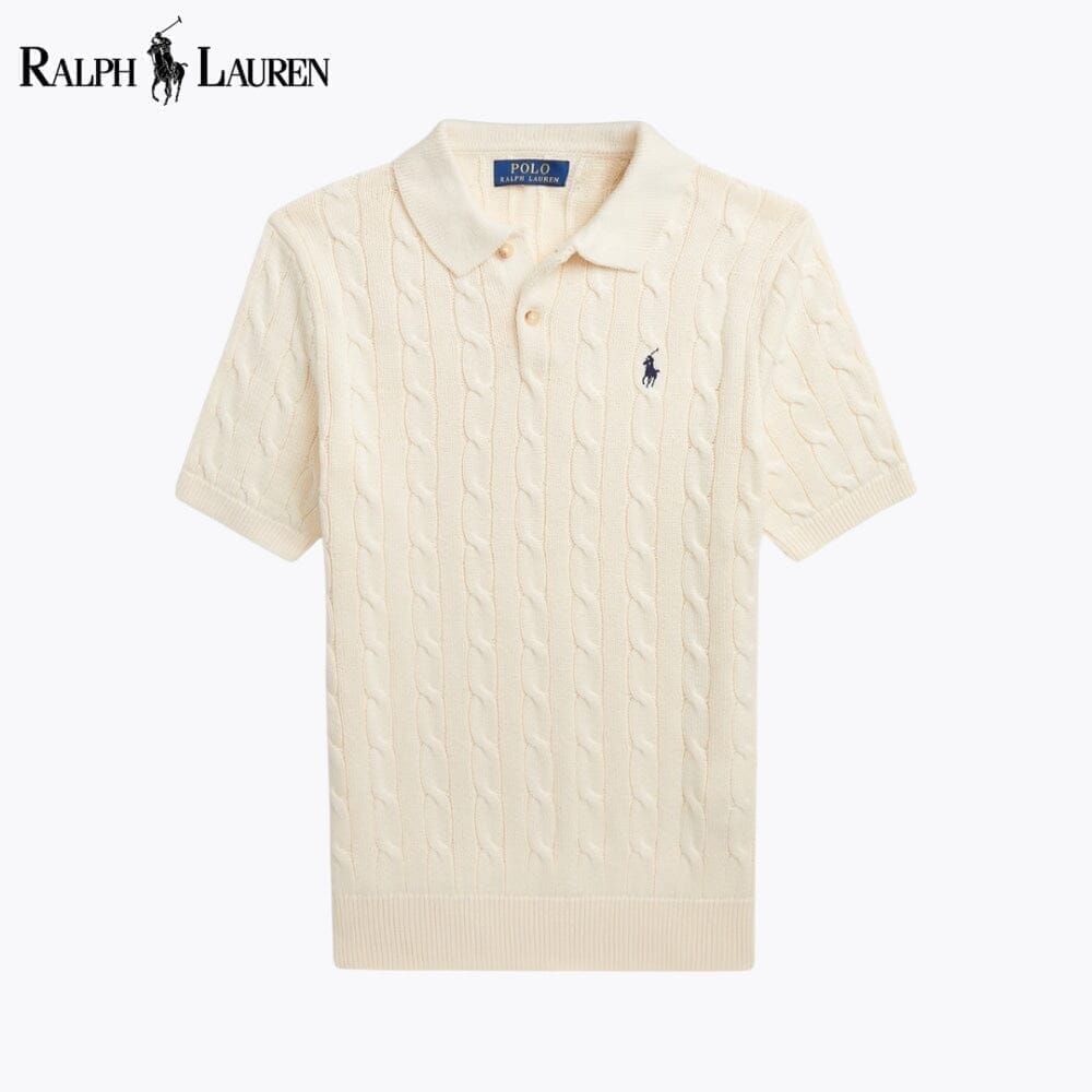 Ralph Lauren Cable Knit-polokragensweater From Cotton