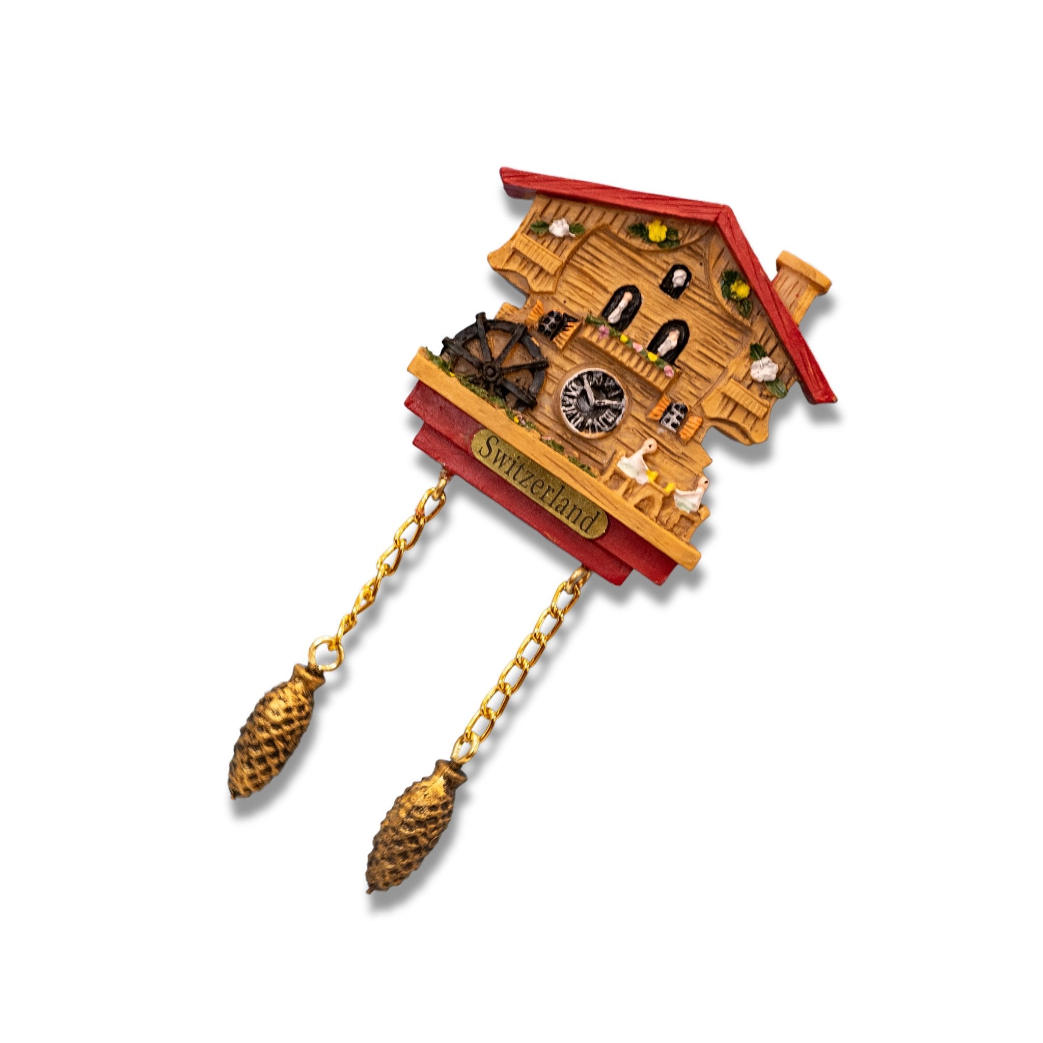 🇨🇭 Switzerland Chalet Cuckoo Clock Magnet 3D Magnet